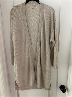 Falconeri Open-Front Cream Knit Cardigan